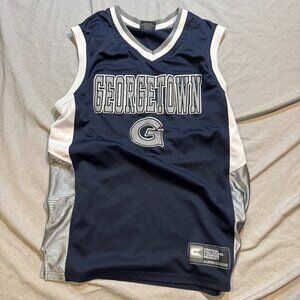 Georgetown Hoyas NCAA Basketball Colosseum Athletics Blue Gray Jersey Size Small